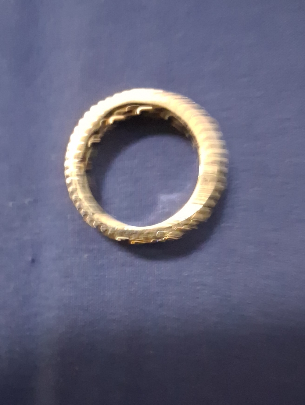 Elegant Gold Textured Women's Ring - Gold